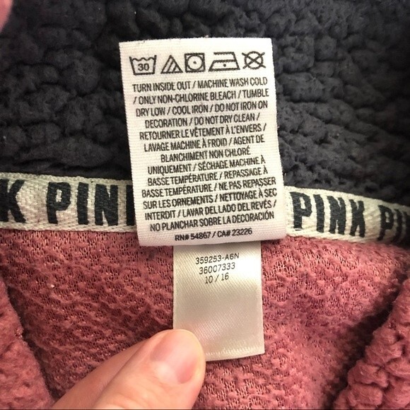 PINK Victoria's Secret Pink Teddy Sherpa Size Small - Picture 12 of 12